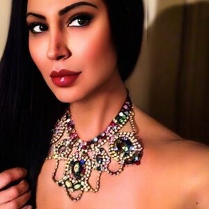 Vintage Czech rhinestone necklace